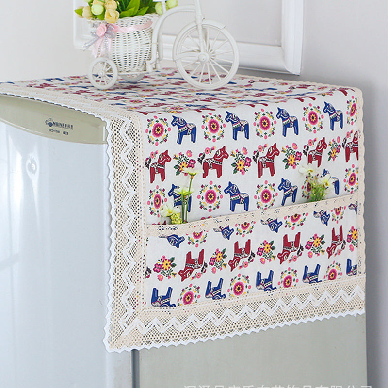 💖LETZTER TAG DES SALE!!💖✨Kühlschrank-Schutzhülle aus Baumwoll-Leinen mit Taschen