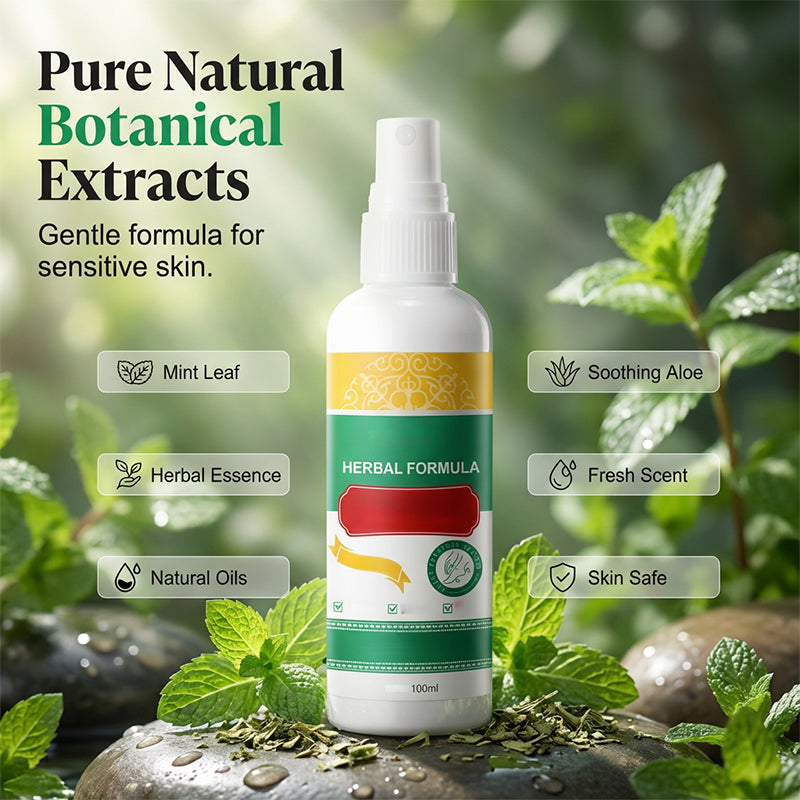 Erfrischendes Fußpflegespray mit Kräuterformel