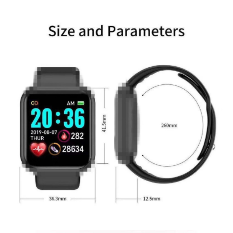 Smartwatch mit Gesundheits- und Fitness-Tracker
