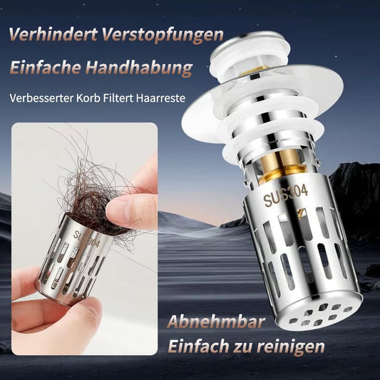 Universelles Pop-up-Ablaufsieb aus Edelstahl für Spülbecken