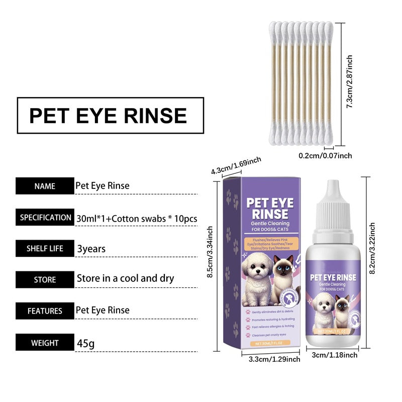 🔥Heißer Sale: 50 % Rabatt🔥 Sanfte Augenspülung für Hunde und Katzen – alkoholfrei, entfernt Fremdkörper, 150 ml 🐶