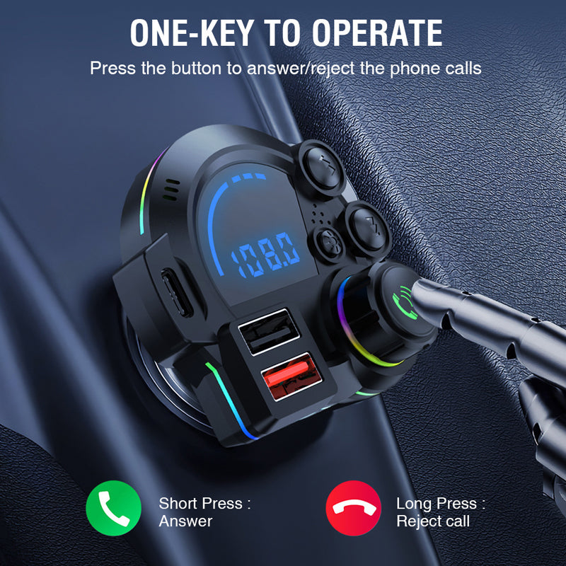📢📢50 % RABATT !! ⏰FM-Transmitter für das Auto mit zwei Schnellladeanschlüssen