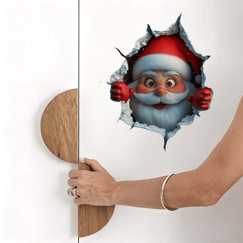 🎅Weihnachtsmann-Überraschung – 3D-Wandtattoos
