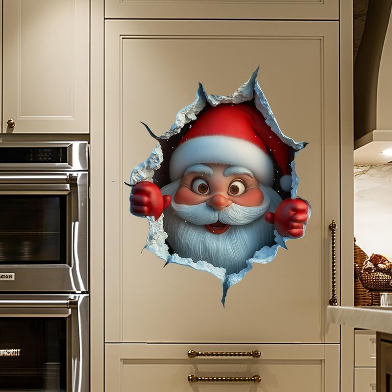 🎅Weihnachtsmann-Überraschung – 3D-Wandtattoos