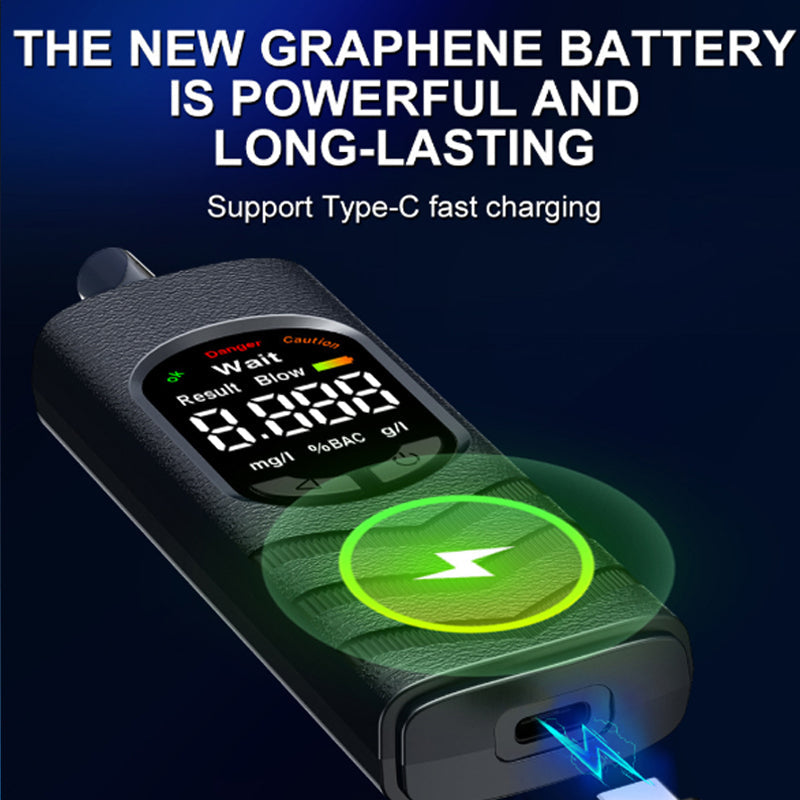 📢📢50 % RABATT!! ⏰🚔Nachfüllbarer Alkoholtester mit LCD-Display und Sprachausgabe