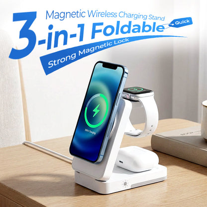 🔋 3-in-1-klappbarer magnetischer Ladeständer für Alltagsgeräte