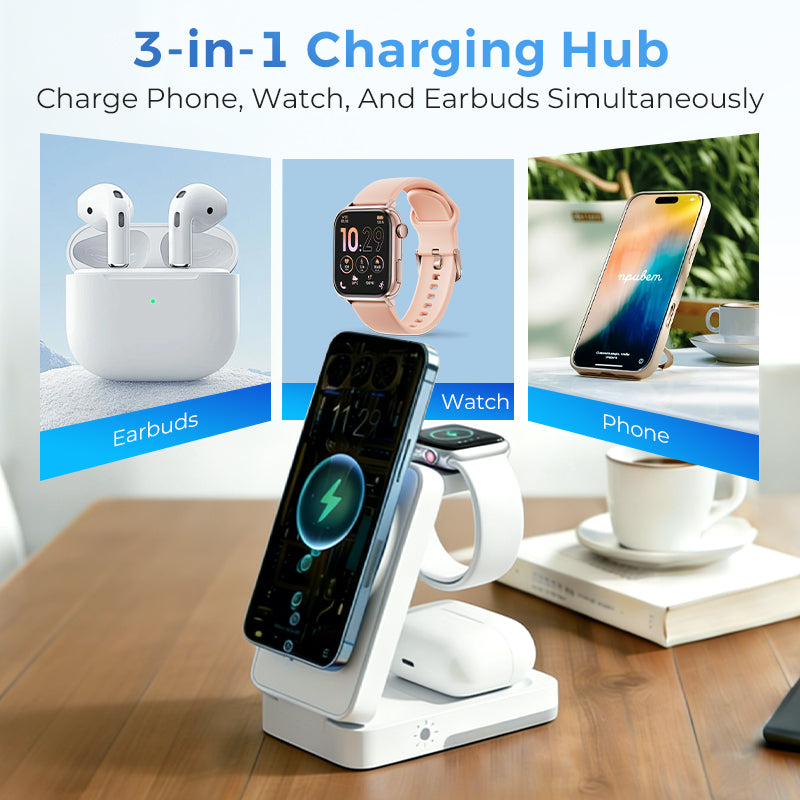 🔋 3-in-1-klappbarer magnetischer Ladeständer für Alltagsgeräte