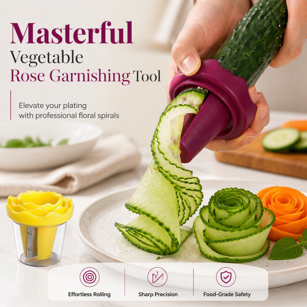 🥕✨ Manueller Gemüseschneider und -wickler zum Schnitzen von Rosen – Verwandeln Sie Möhren in nur 60 Sekunden in Rosen wie im Restaurant! 🌹🍽️