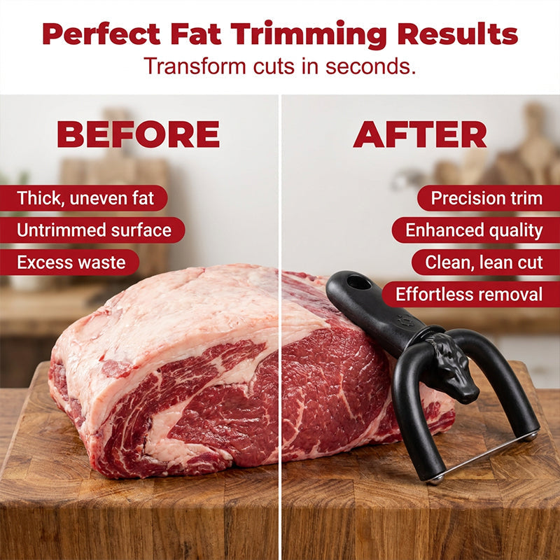🔥 50 % RABATT! 🥩 Hand‑Fleisch‑Fettentferner für Rind‑ und Schweinefleisch, tragbares Werkzeug zum Entfernen von Fleischfett, einfaches Beschneiden von Brisket, BBQ‑Küchengerät