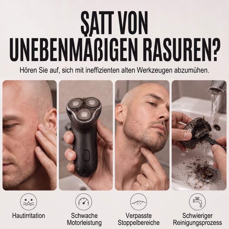 ⏳Zeitlich begrenztes Sonderangebot⏰Perfekte Rasur zu Hause – 2‑in‑1 intelligenter Elektrorasierer für Glatzen‑ und Bartpflege, klares Digitaldisplay, praktisch für den Hausgebrauch