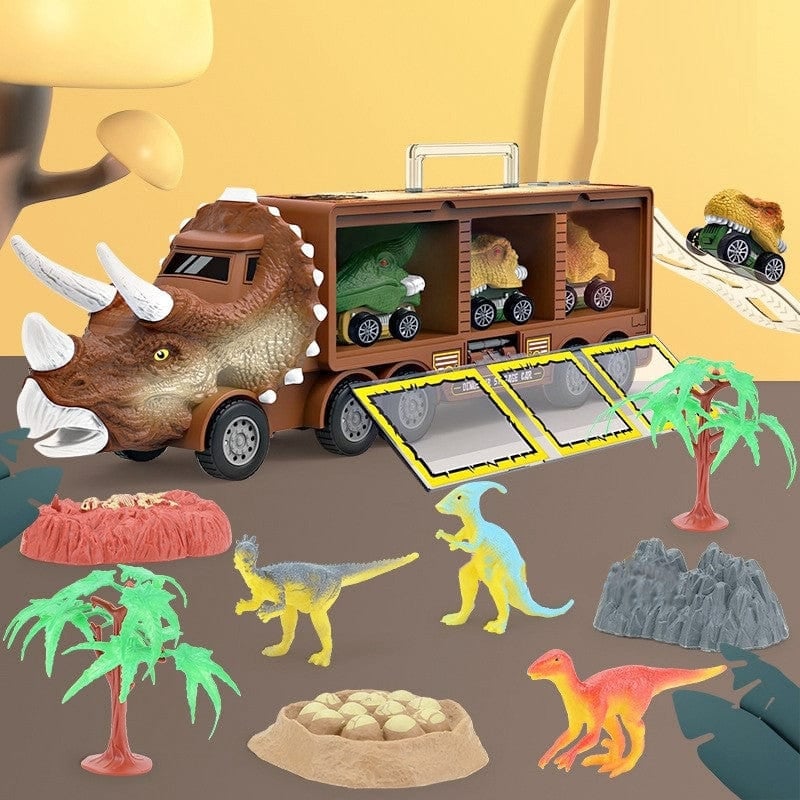 🦖⏰ VORÜBERGEHEND 50 % RABATT – Dinosaurier-Musical-Transporter | Dinosaurier transportieren, spielen und Musik entdecken