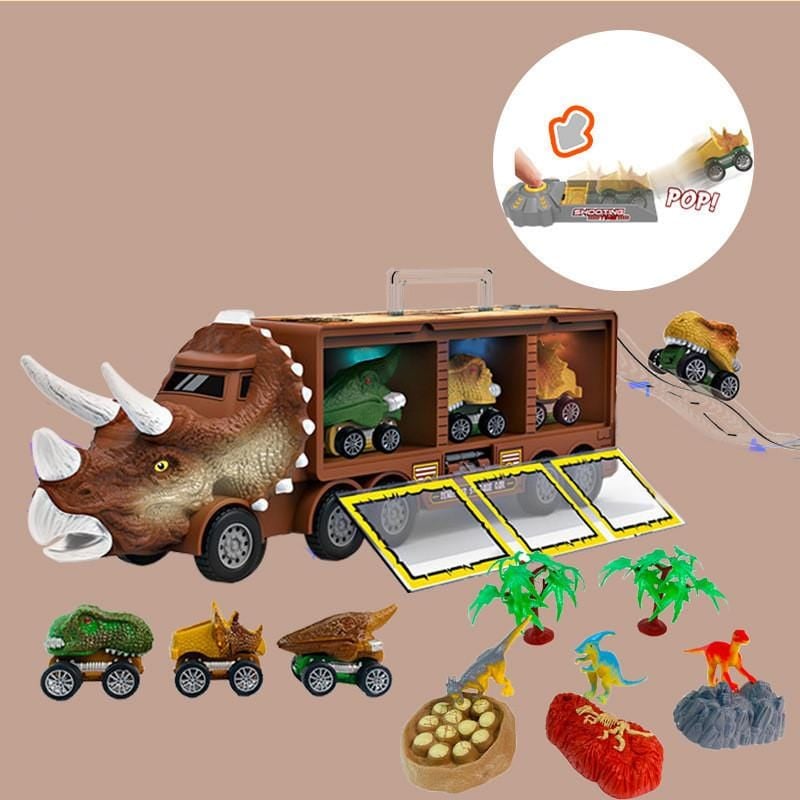 🦖⏰ VORÜBERGEHEND 50 % RABATT – Dinosaurier-Musical-Transporter | Dinosaurier transportieren, spielen und Musik entdecken