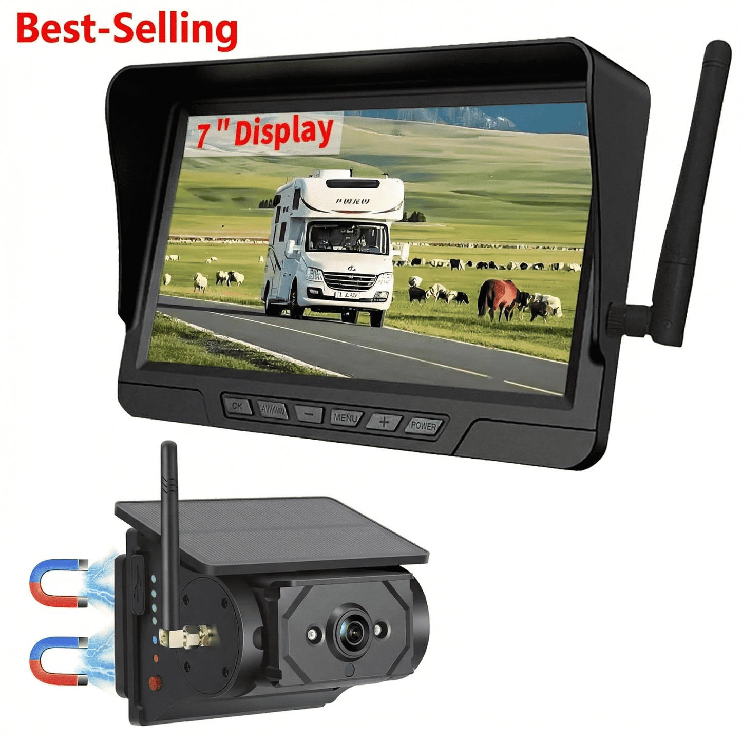 🏆 50 % Rabatt!! 🚛 Fahren Sie mit Zuversicht! Kabellose 1080P HD Rückfahrkamera – Split-Screen-System für LKW & Wohnmobile