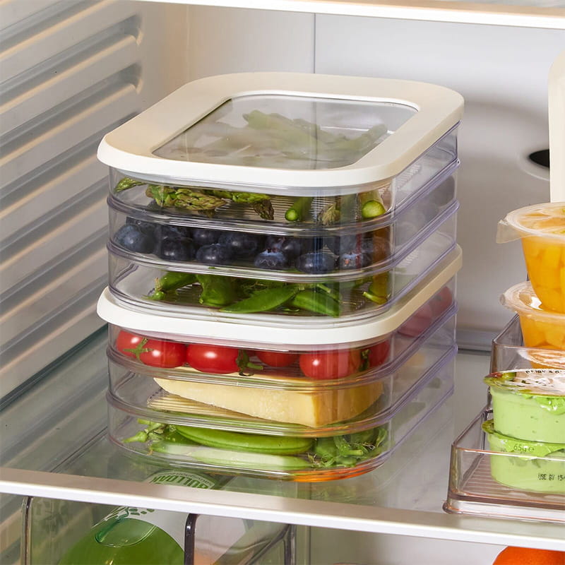 🥗 50% RABATT! 🧊 Frischhaltedose mit Deckel – Transparent, für Kühlschrank & Gefrierfach ✨