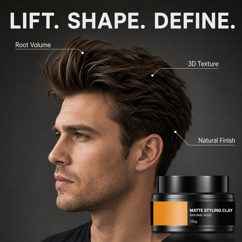 Leichte Haarstyling-Clay für Männer mit starkem Halt