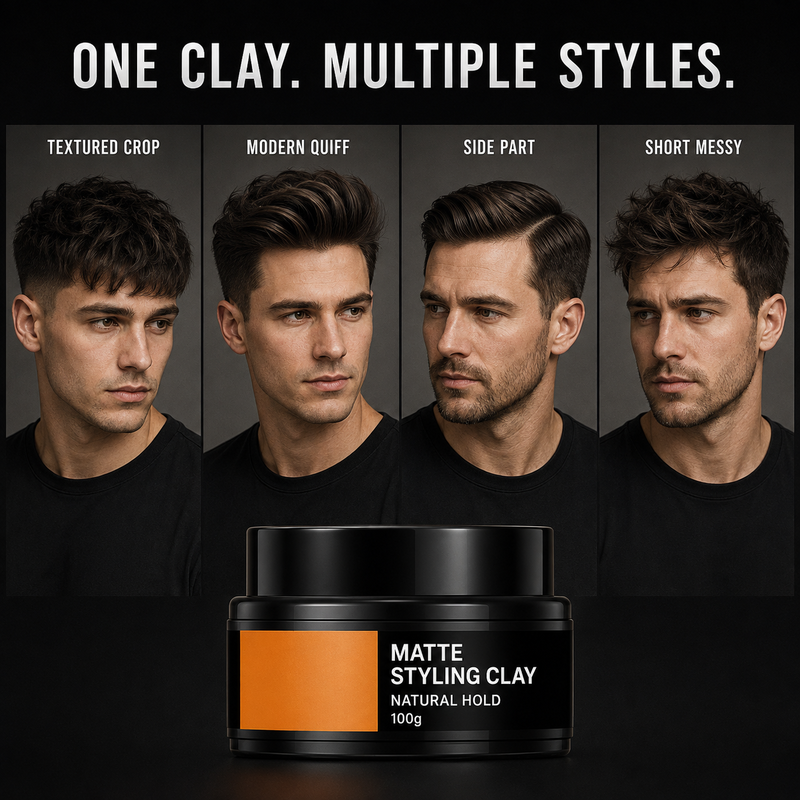 Leichte Haarstyling-Clay für Männer mit starkem Halt