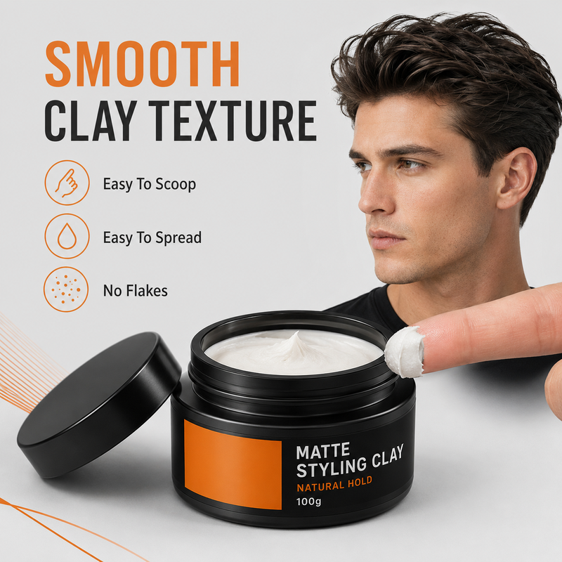 Leichte Haarstyling-Clay für Männer mit starkem Halt