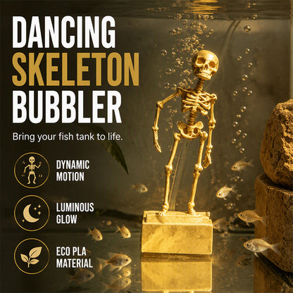 ⏳🔥NUR FÜR BEGRENZTE ZEIT: 50 % RABATT! ⏰💧Tanzendes Skelett-Aquarium-Sprudler💀