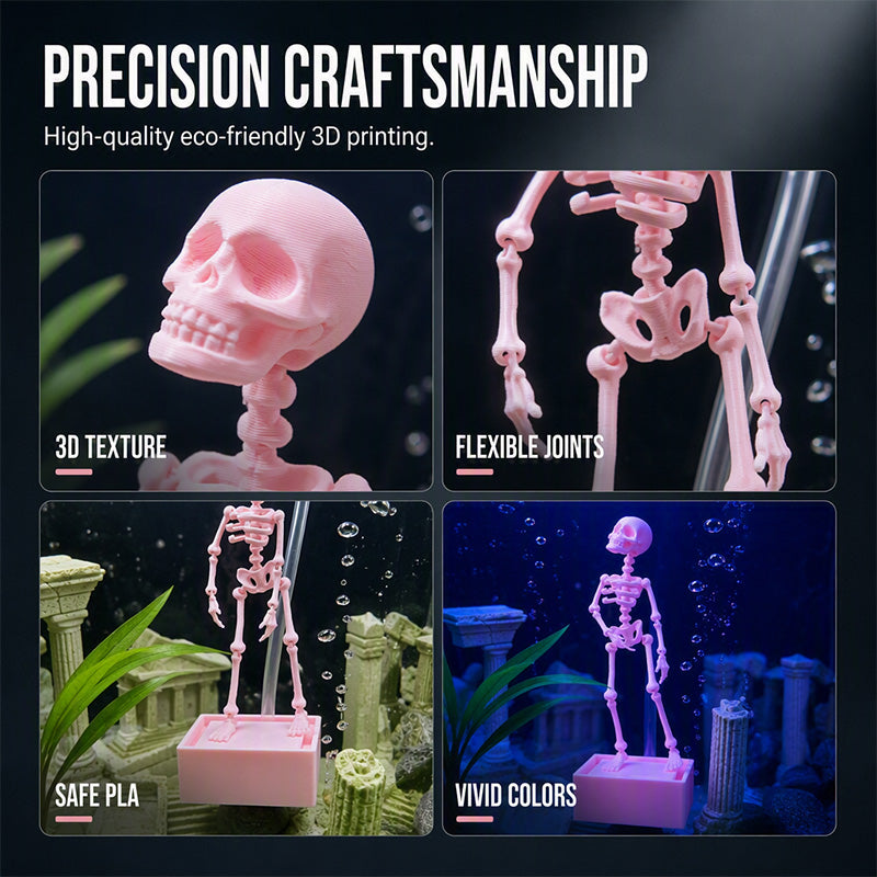 ⏳🔥NUR FÜR BEGRENZTE ZEIT: 50 % RABATT! ⏰💧Tanzendes Skelett-Aquarium-Sprudler💀