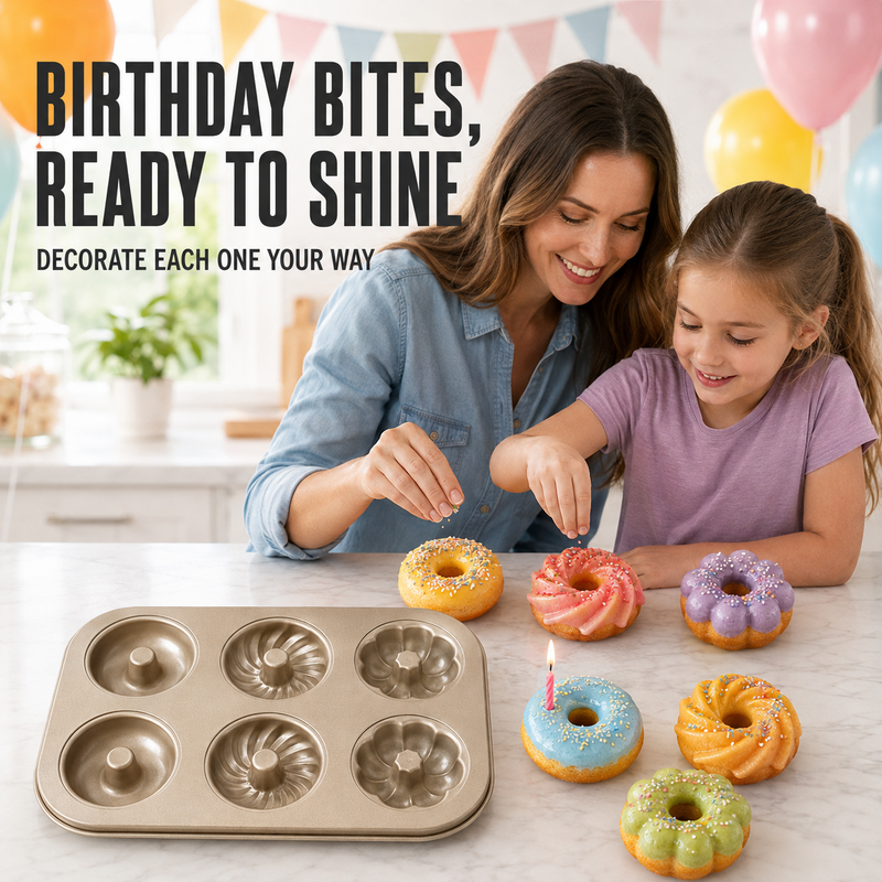 Antihaft-Mini-Bundt-Kuchenform mit mehreren Vertiefungen