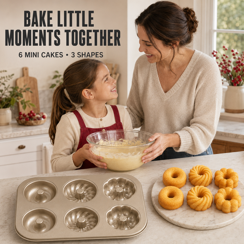 Antihaft-Mini-Bundt-Kuchenform mit mehreren Vertiefungen