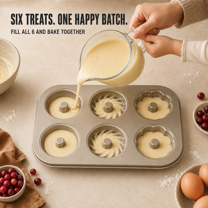 Antihaft-Mini-Bundt-Kuchenform mit mehreren Vertiefungen