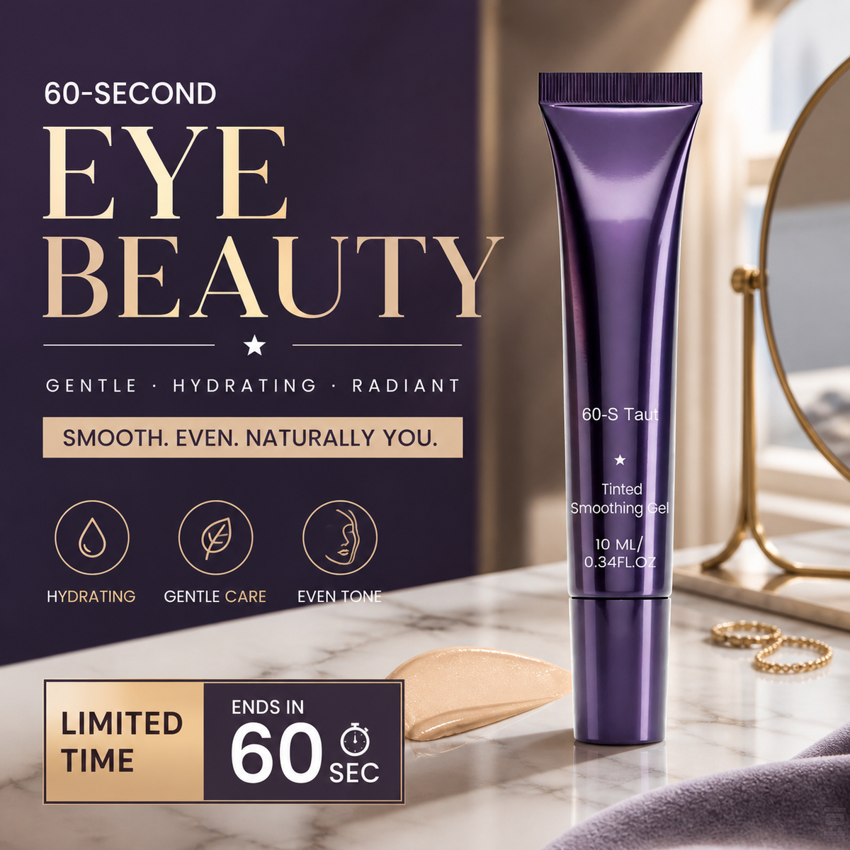 💰 Grosse Ersparnisse – 50 % RABATT🔥 60-Sekunden-Augen-Make-up-Set – Getöntes, straffendes Augengel gegen geschwollene Augen und Tränensäcke