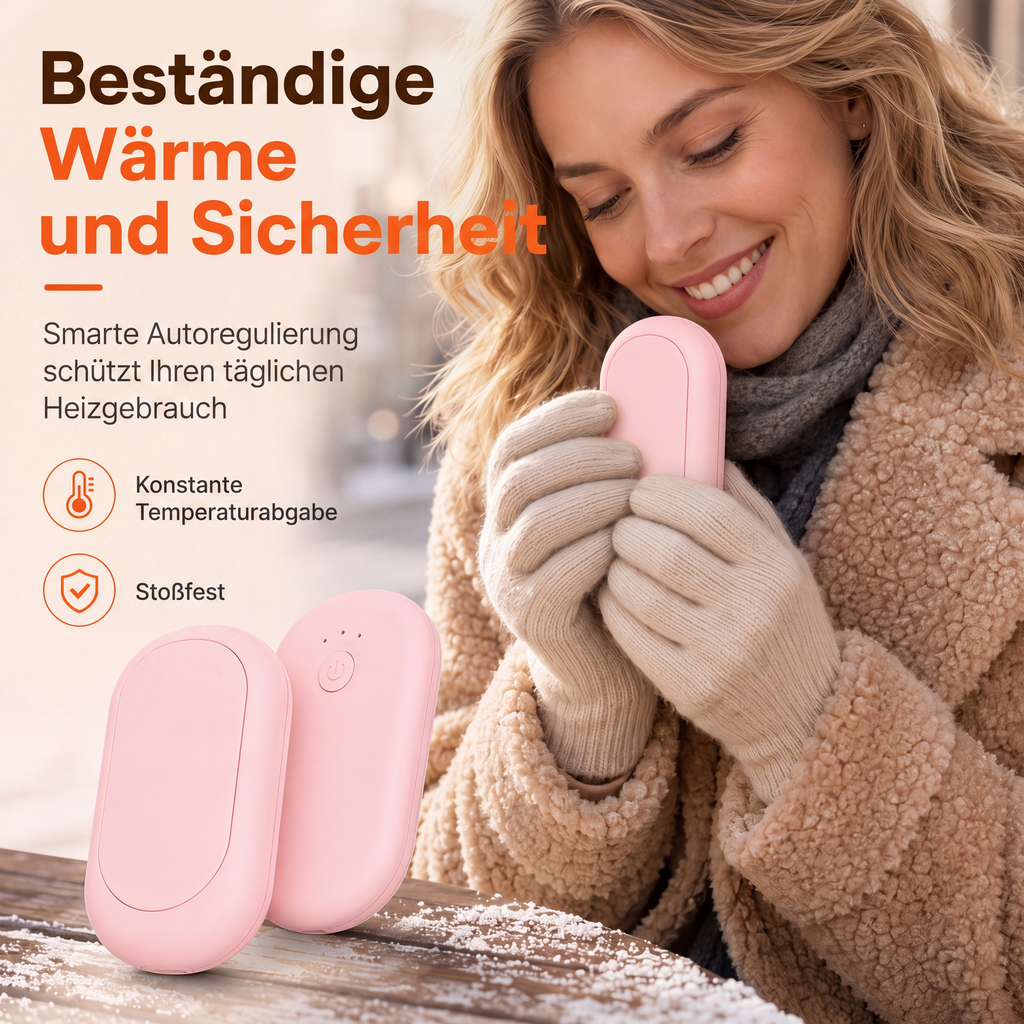 📢⏰Magnetischer, teilbarer 2-in-1 wiederaufladbarer Handwärmer – Mini tragbarer USB-Elektro-Handwärmer