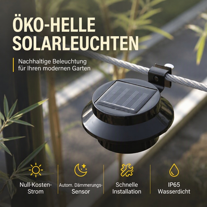 Wasserdichte solarbetriebene LED-Außenleuchten für Dachrinnen und Wände