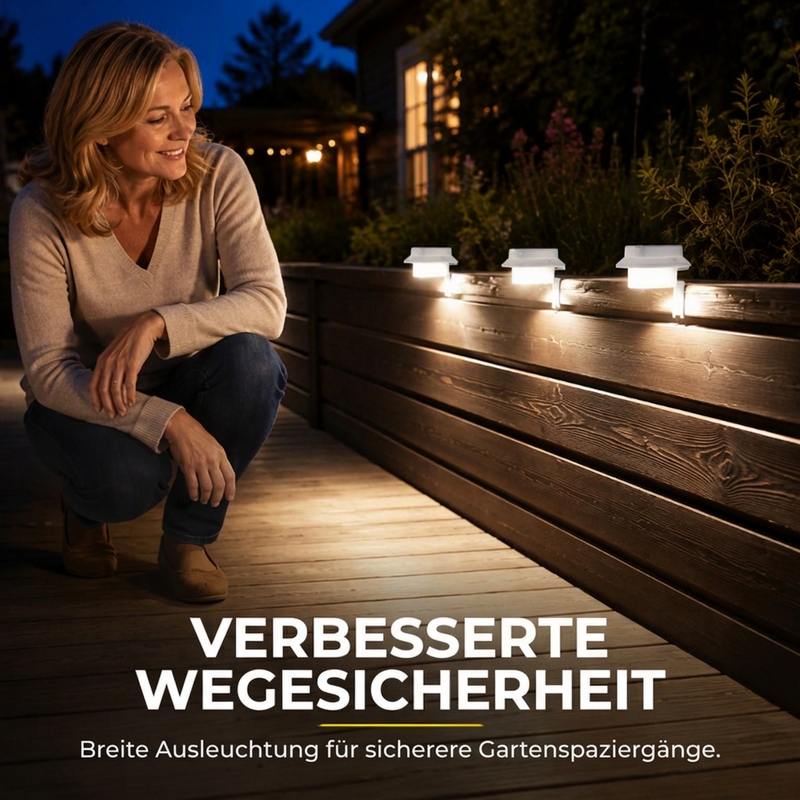 Wasserdichte solarbetriebene LED-Außenleuchten für Dachrinnen und Wände