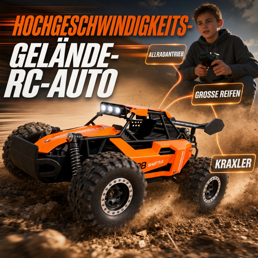 🚙Hochgeschwindigkeits-RC-Geländewagen, starke Leistung auch auf rauen Untergründen🌪️-Gcom