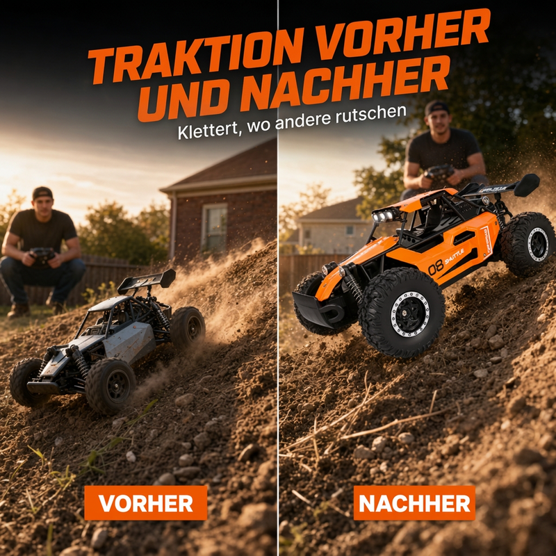 🚙Hochgeschwindigkeits-RC-Geländewagen, starke Leistung auch auf rauen Untergründen🌪️-Gcom