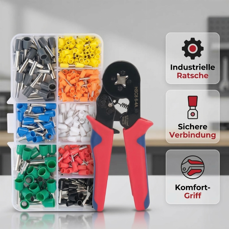 📢📢50% RABATT !!⏰Quick Crimp Aderendhülsen-Crimpwerkzeug-Set