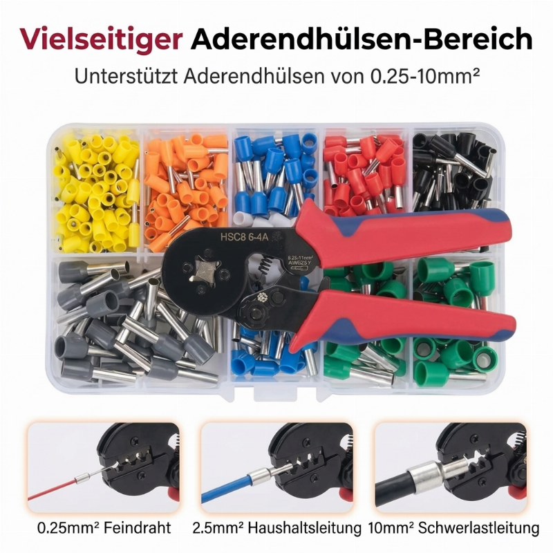 📢📢50% RABATT !!⏰Quick Crimp Aderendhülsen-Crimpwerkzeug-Set
