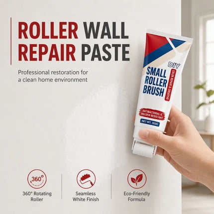 🔥AKTION 50%! Wasserdichte Wandspachtelmasse 🧱 Mit integrierter Rolle, einfache Reparatur ohne zusätzliche Werkzeuge ✨🖌️