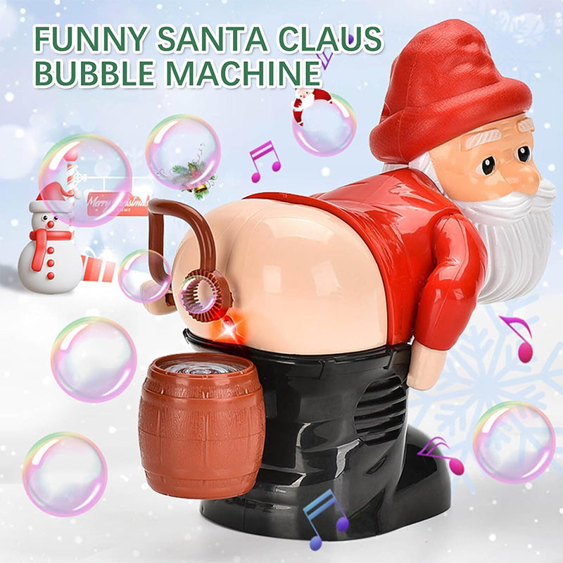 🔥50 % Rabatt🔥 |Lustiger Weihnachtsmann Seifenblasenmaschine – mit Musik, Lichtern und weihnachtlichem Seifenblasenspaß