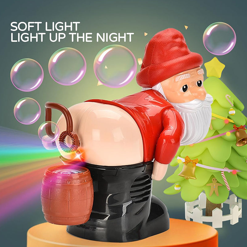 🔥50 % Rabatt🔥 |Lustiger Weihnachtsmann Seifenblasenmaschine – mit Musik, Lichtern und weihnachtlichem Seifenblasenspaß