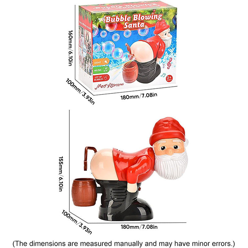 🔥50 % Rabatt🔥 |Lustiger Weihnachtsmann Seifenblasenmaschine – mit Musik, Lichtern und weihnachtlichem Seifenblasenspaß