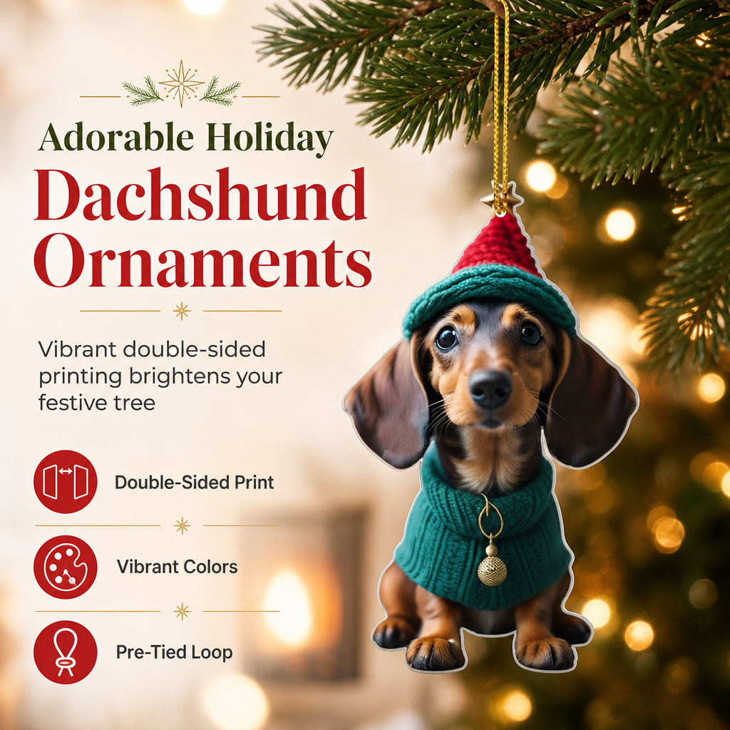 🎄【7 Stück】🐕 Christbaumschmuck in Welpenform
