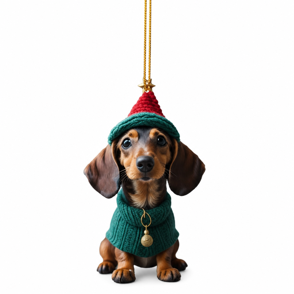 🎄【7 Stück】🐕 Christbaumschmuck in Welpenform
