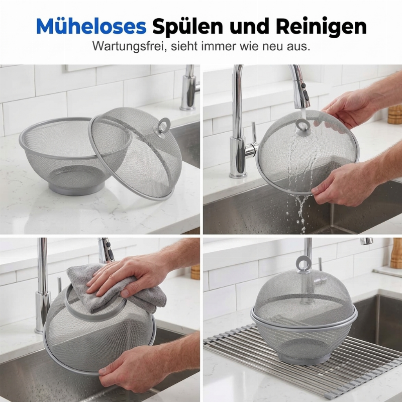🧺 50% RABATT! 🍎 Obstkorb mit Deckel – Schützt & erhält die Frische ✨