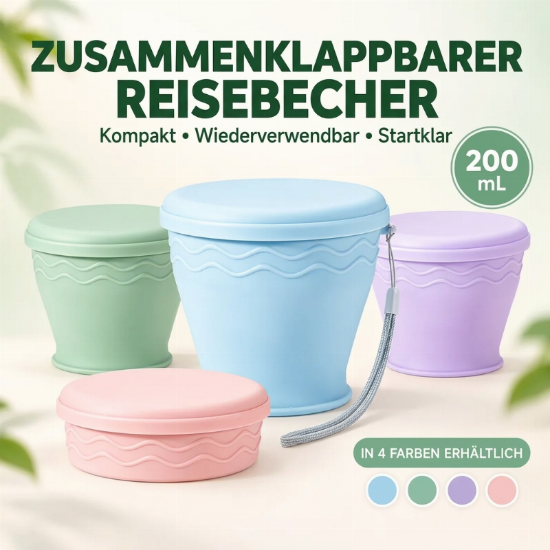 🥤 Zeitlich begrenzt: 50% Rabatt ✨ Faltbarer Reisebecher — kompakt, ultraleicht & einfach zu transportieren 🎒