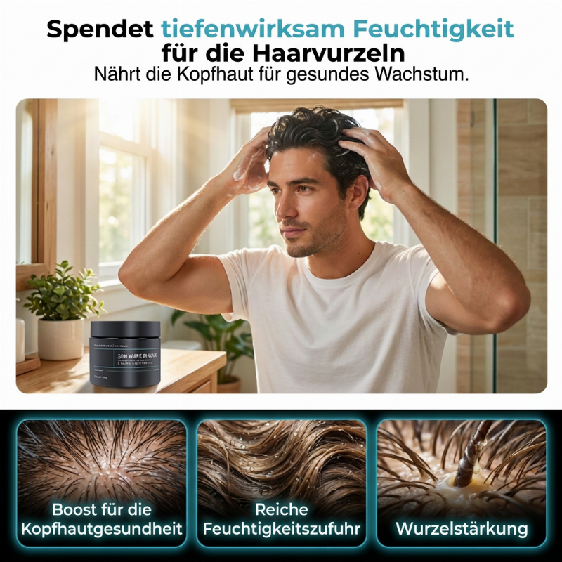 🌊💈✨Wave Pomade Mittlere Haltkraft Wasserbasis Hochglanz Haarwachs