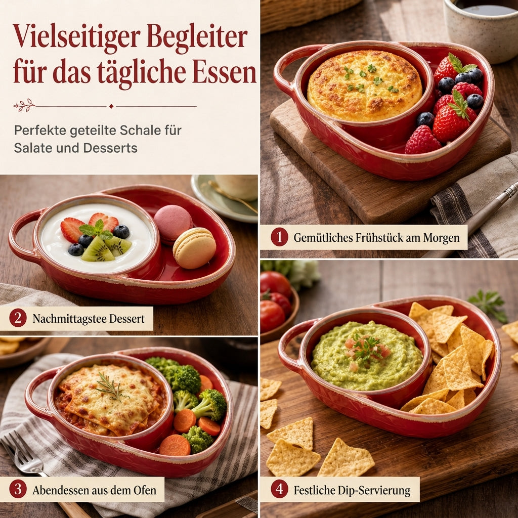 🍽️Retro Keramik-Auflaufform mit Einzelgriff – Schadstofffrei backen & sicher servieren