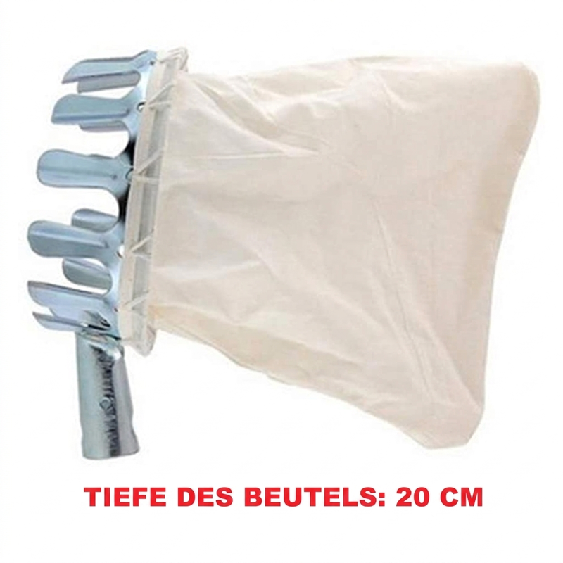 🍎Blitzangebot! Obstpflücker mit Auffangkorb – Pflückkopf aus verzinktem Eisen, Stoffbeutel – mit oder ohne Teleskopstiel (1,6–4,0 m) – Pflücken vom Boden aus! ✨