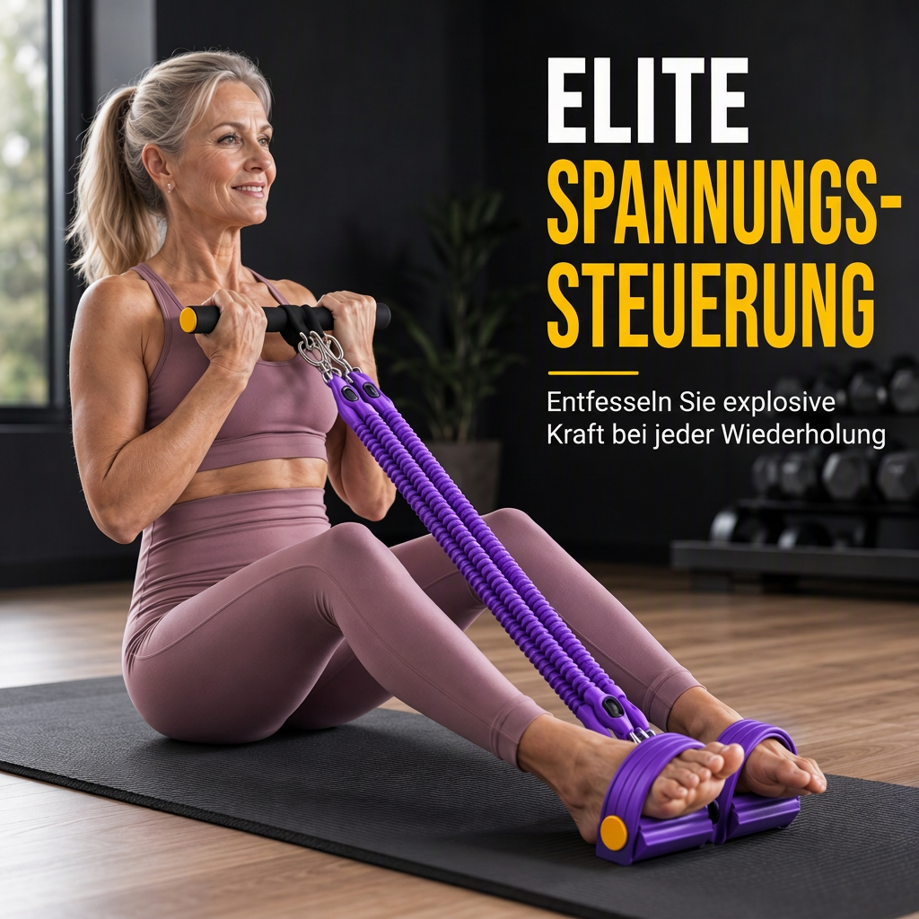 📢📢 50 % RABATT ⏰ Multifunktionales Widerstandsband mit Fußpedal, elastische Zugschnur