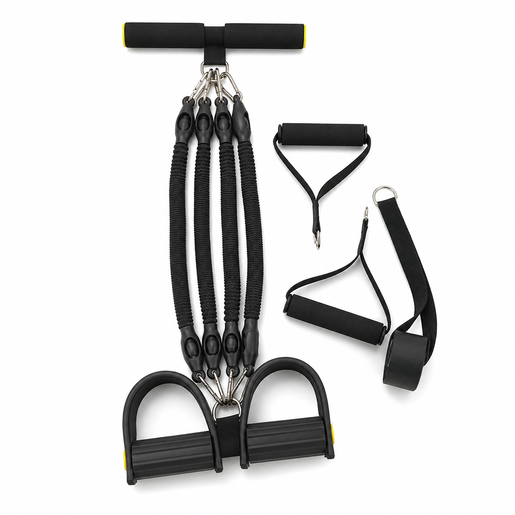 📢📢 50 % RABATT ⏰ Multifunktionales Widerstandsband mit Fußpedal, elastische Zugschnur