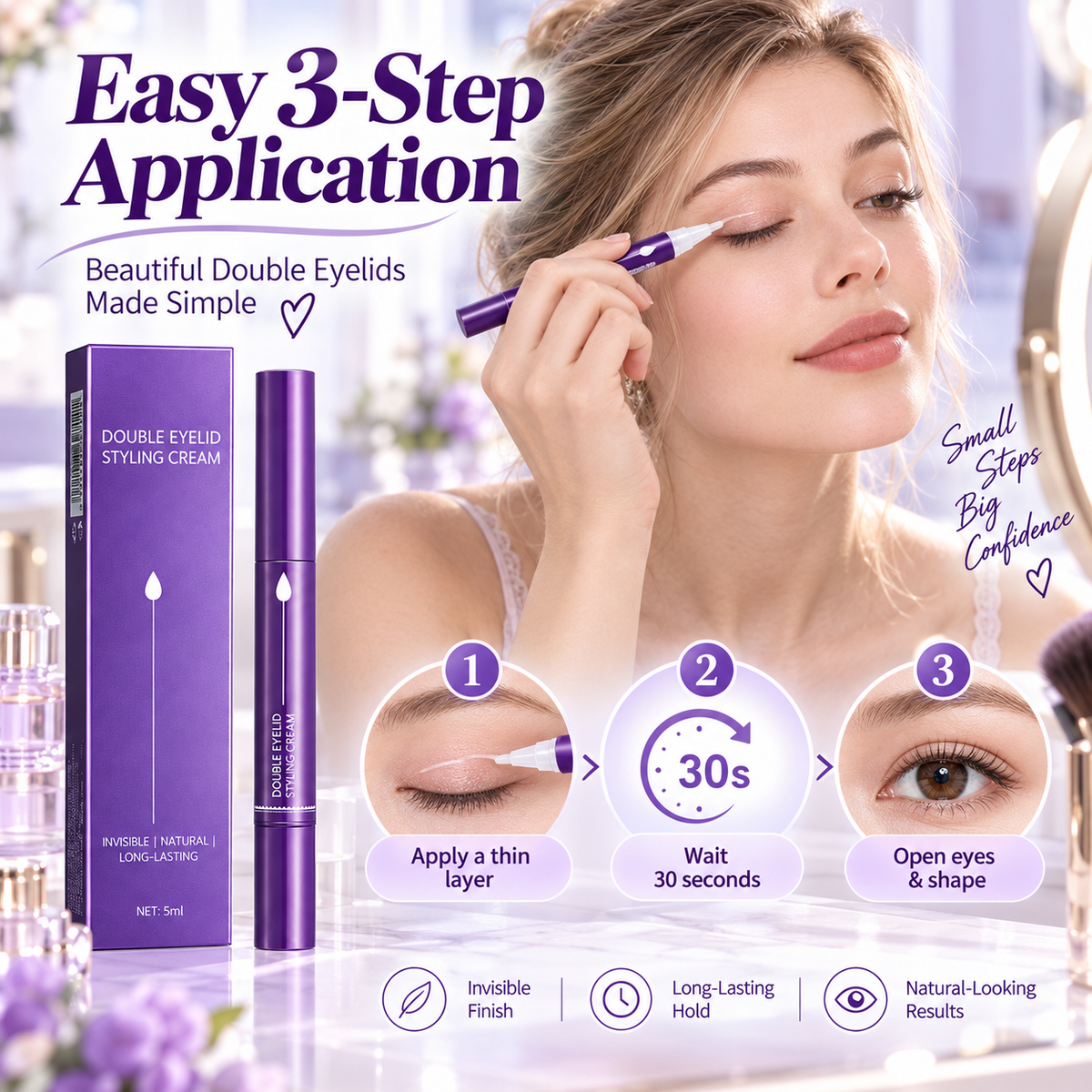 Unsichtbarer Styling-Stift für doppelte Augenlider