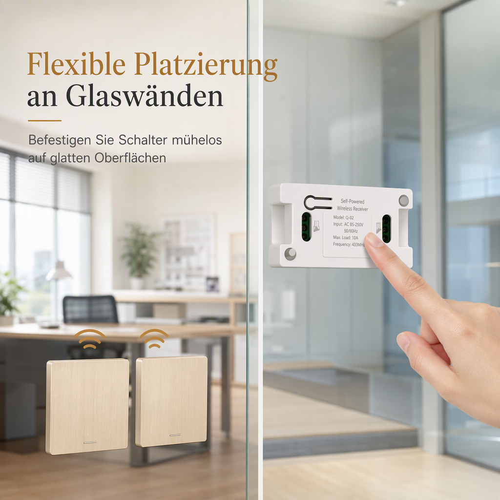 ⏳Zeitlich begrenztes Angebot⏳ 💡 Drahtloser Wandschalter mit Empfänger