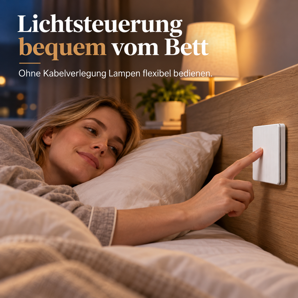 ⏳Zeitlich begrenztes Angebot⏳ 💡 Drahtloser Wandschalter mit Empfänger